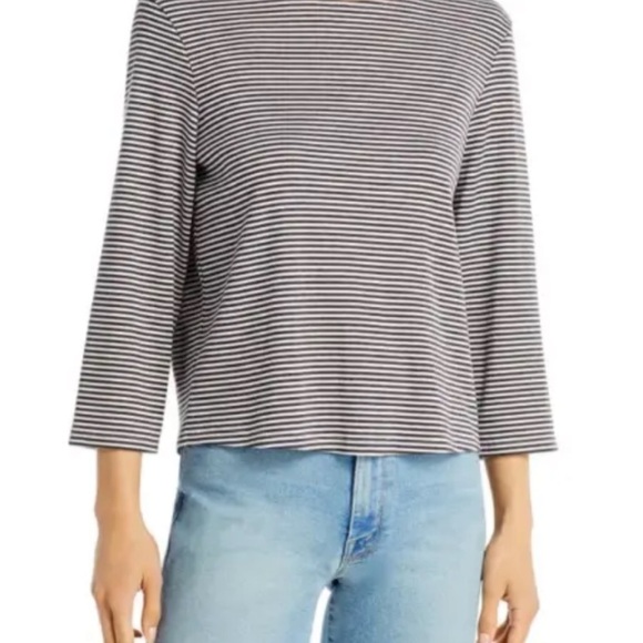 Theory Lowell Square Striped Tee MSRP $140 Great Reviews SZ S M L XL - Picture 3 of 11